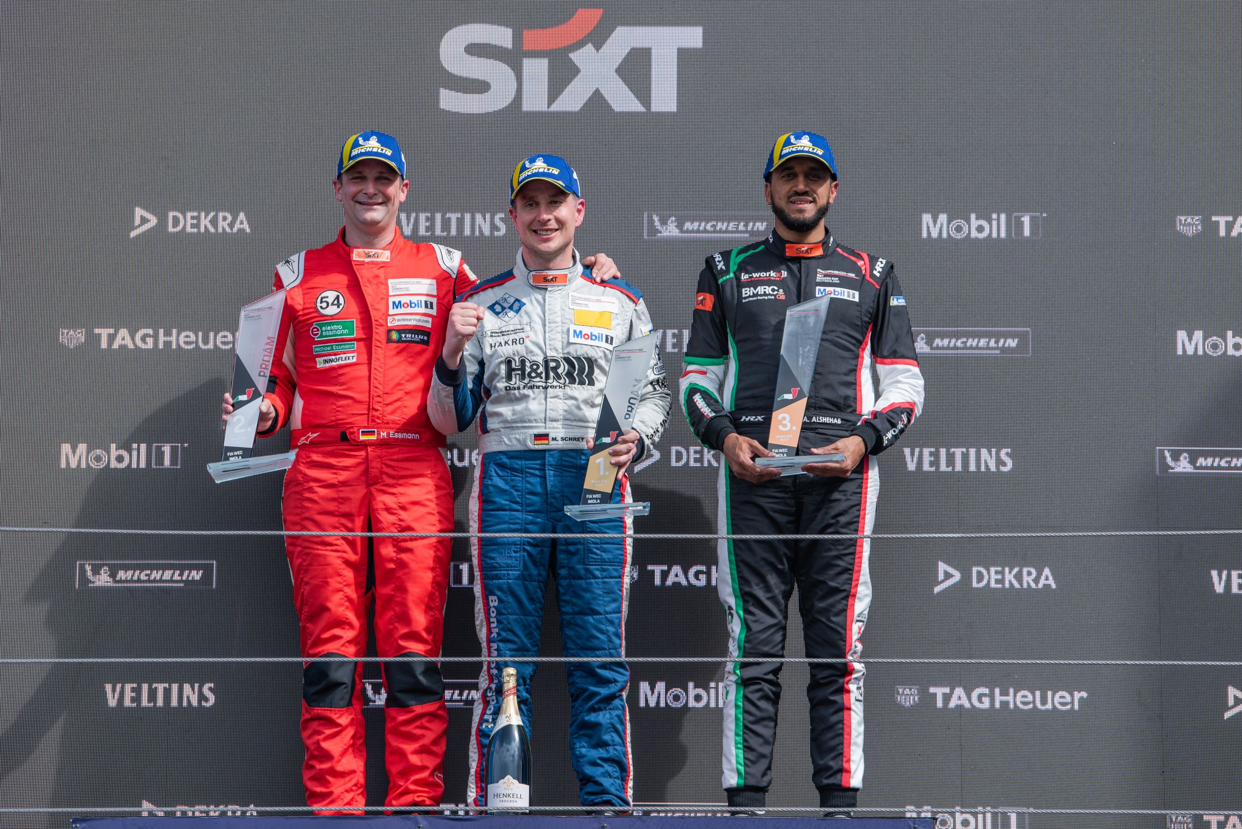 Michael Schrey auf dem Podium