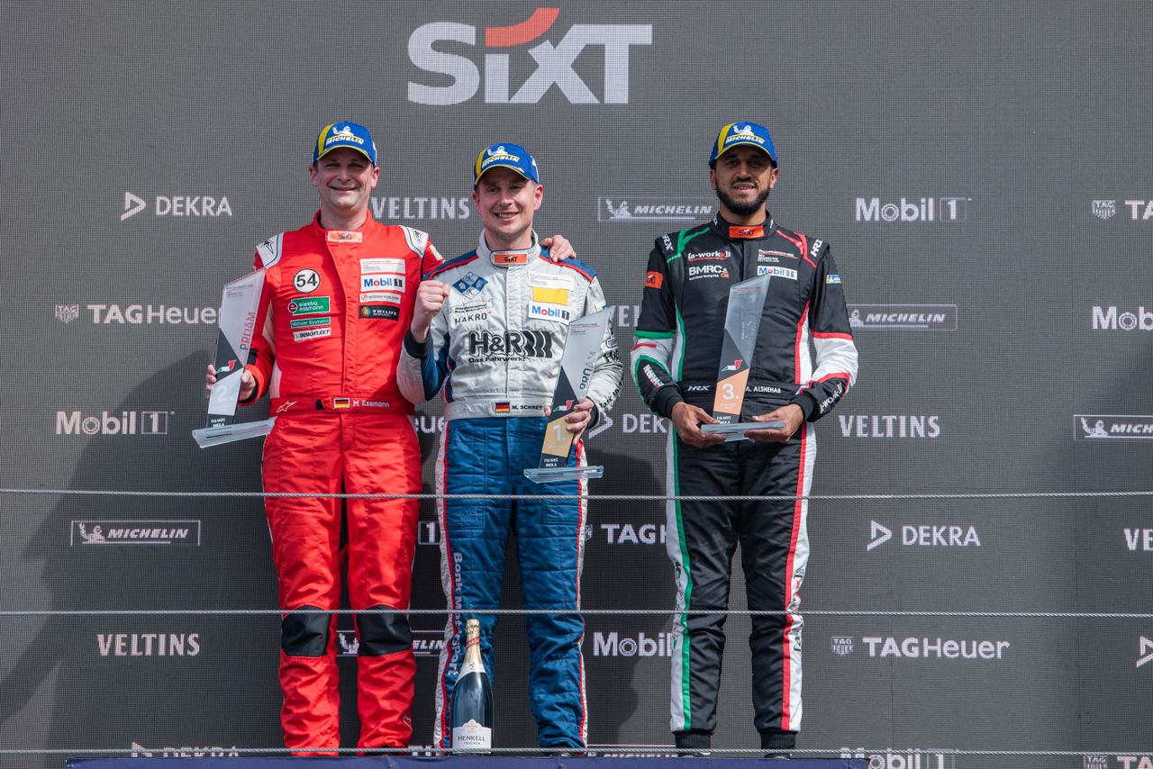 Michael Schrey auf dem Podium